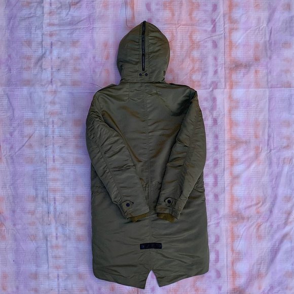 Rag & Bone aviator hooded manteau parka with removable quilted coat liner - Picture 12 of 16